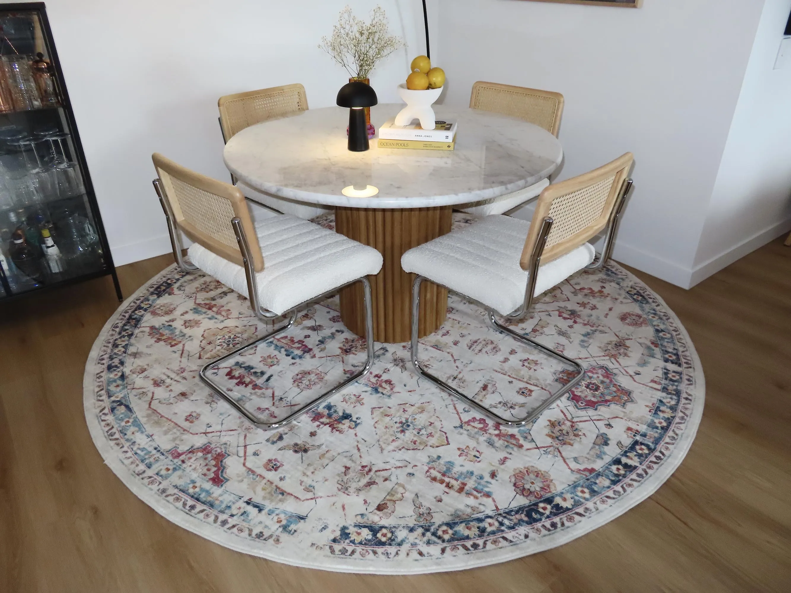 Amanda Multicolour Distressed Transitional Round Rug *NO RETURNS UNLESS FAULTY