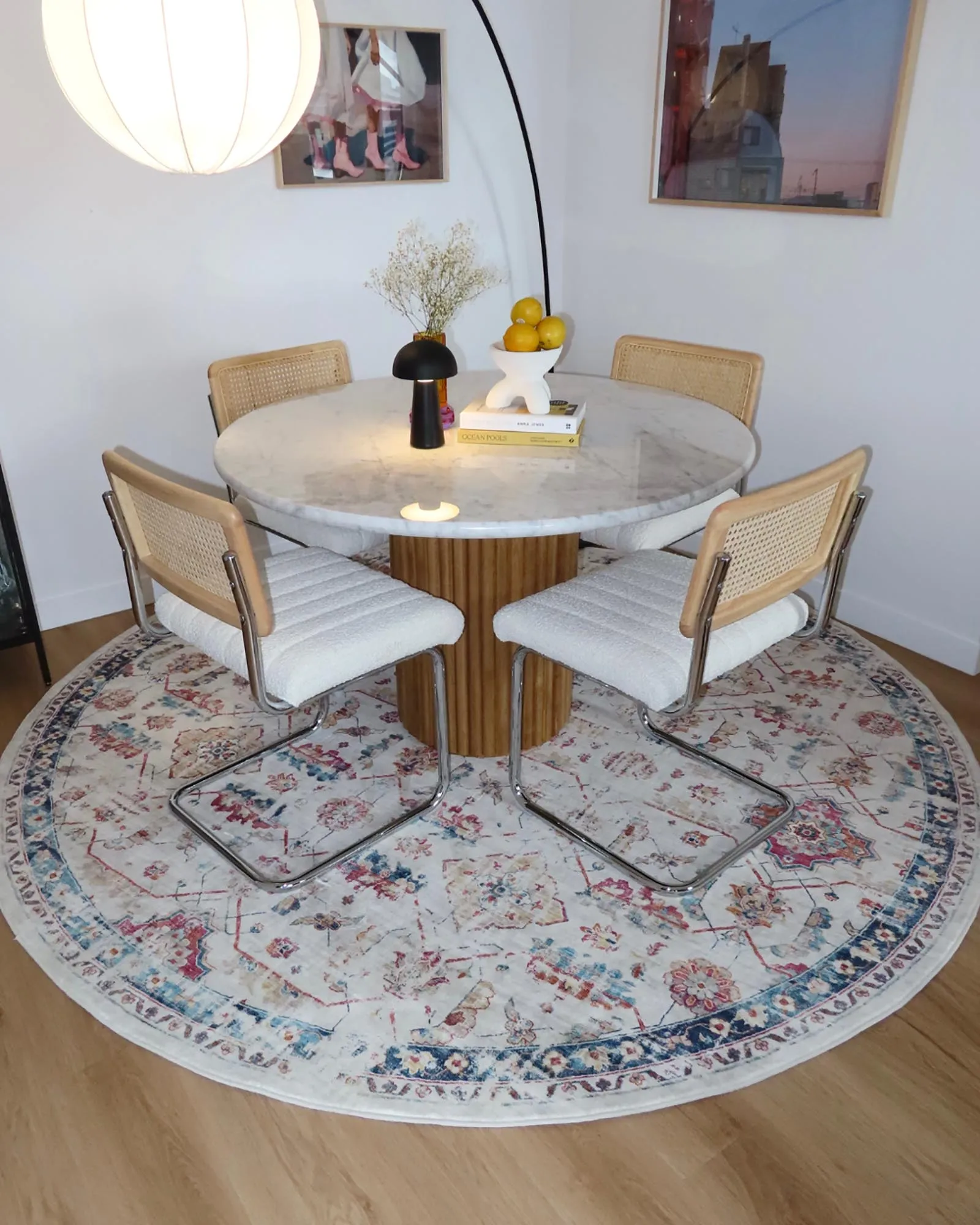 Amanda Multicolour Distressed Transitional Round Rug *NO RETURNS UNLESS FAULTY