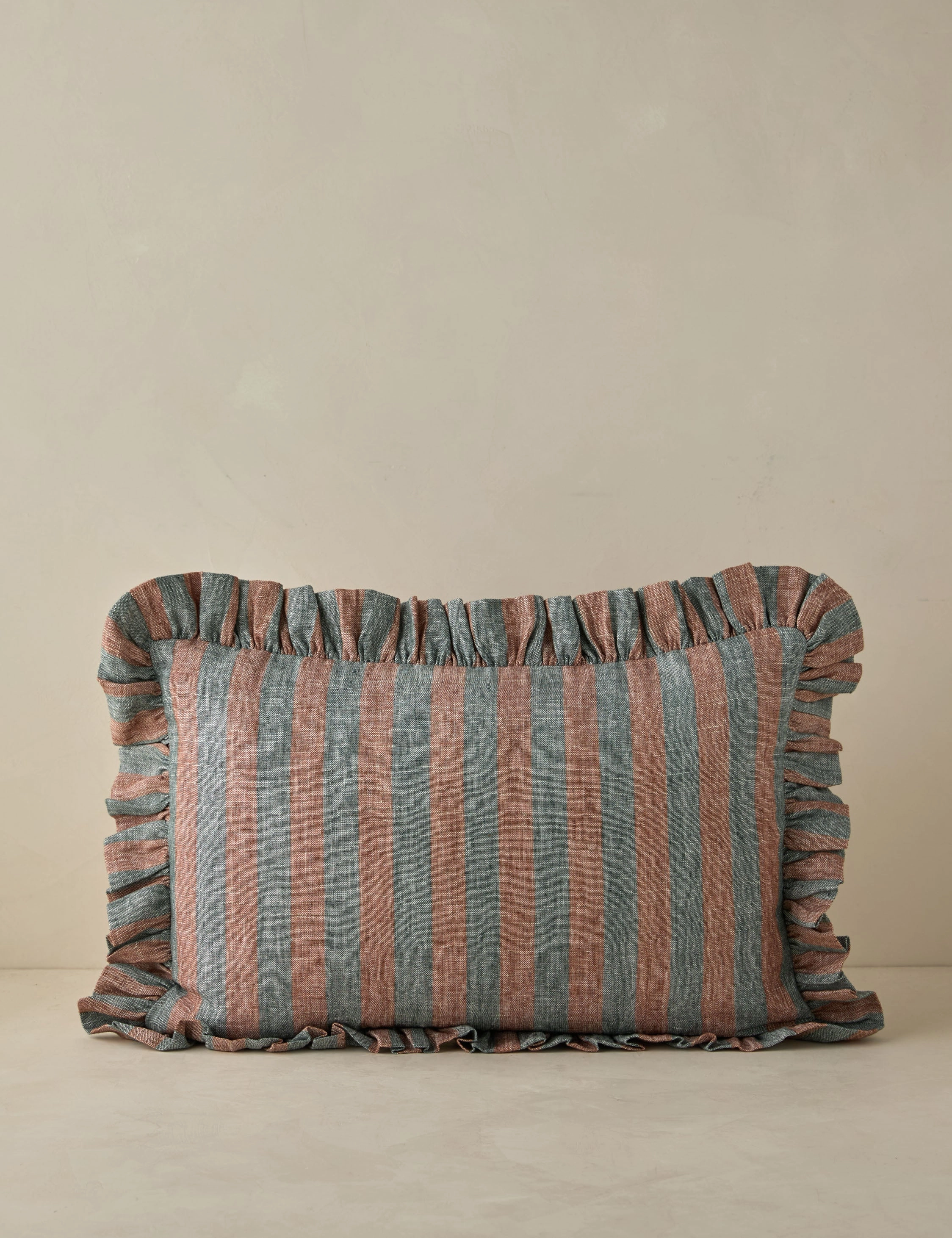 Amaroso Linen Ruffle Pillow