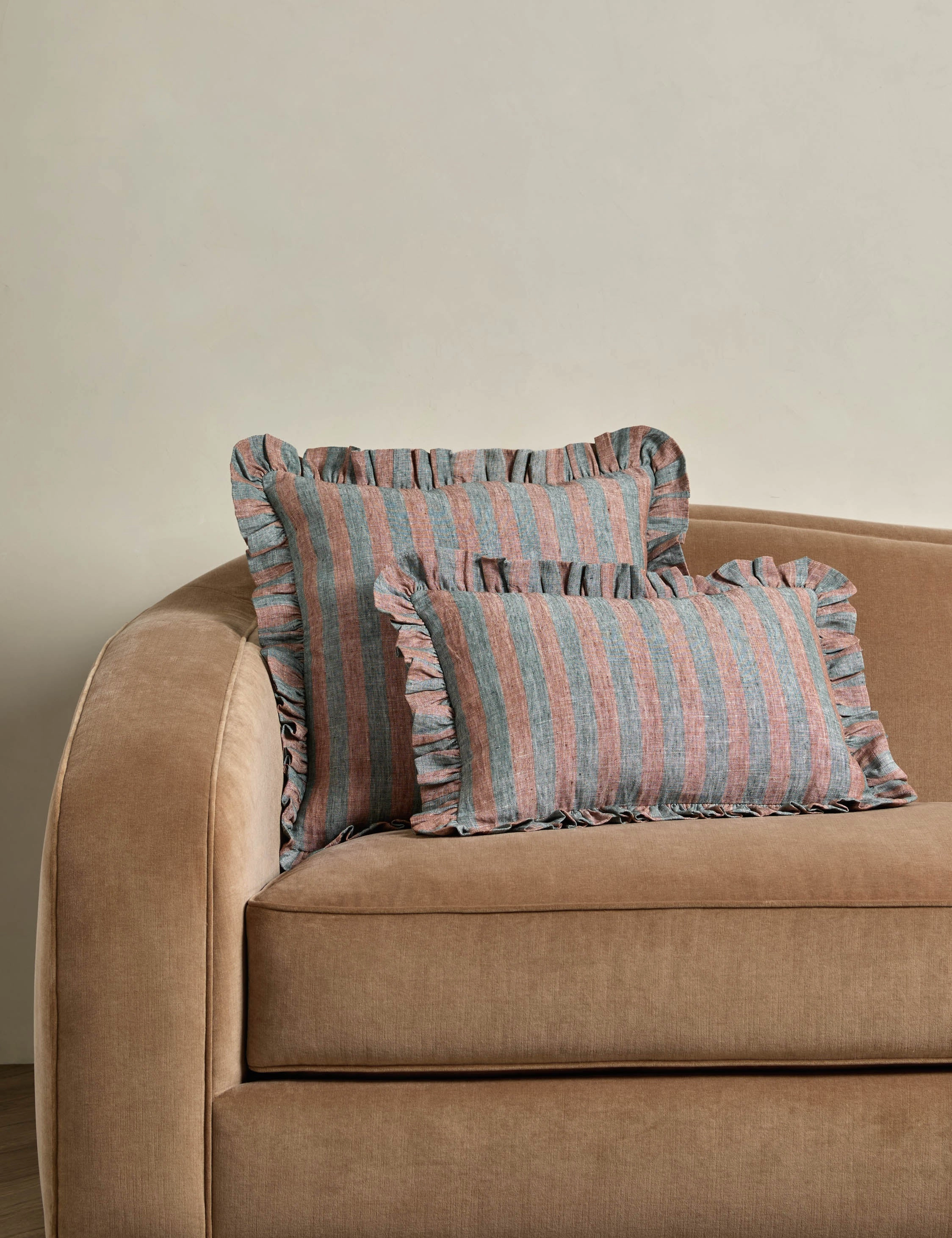 Amaroso Linen Ruffle Pillow