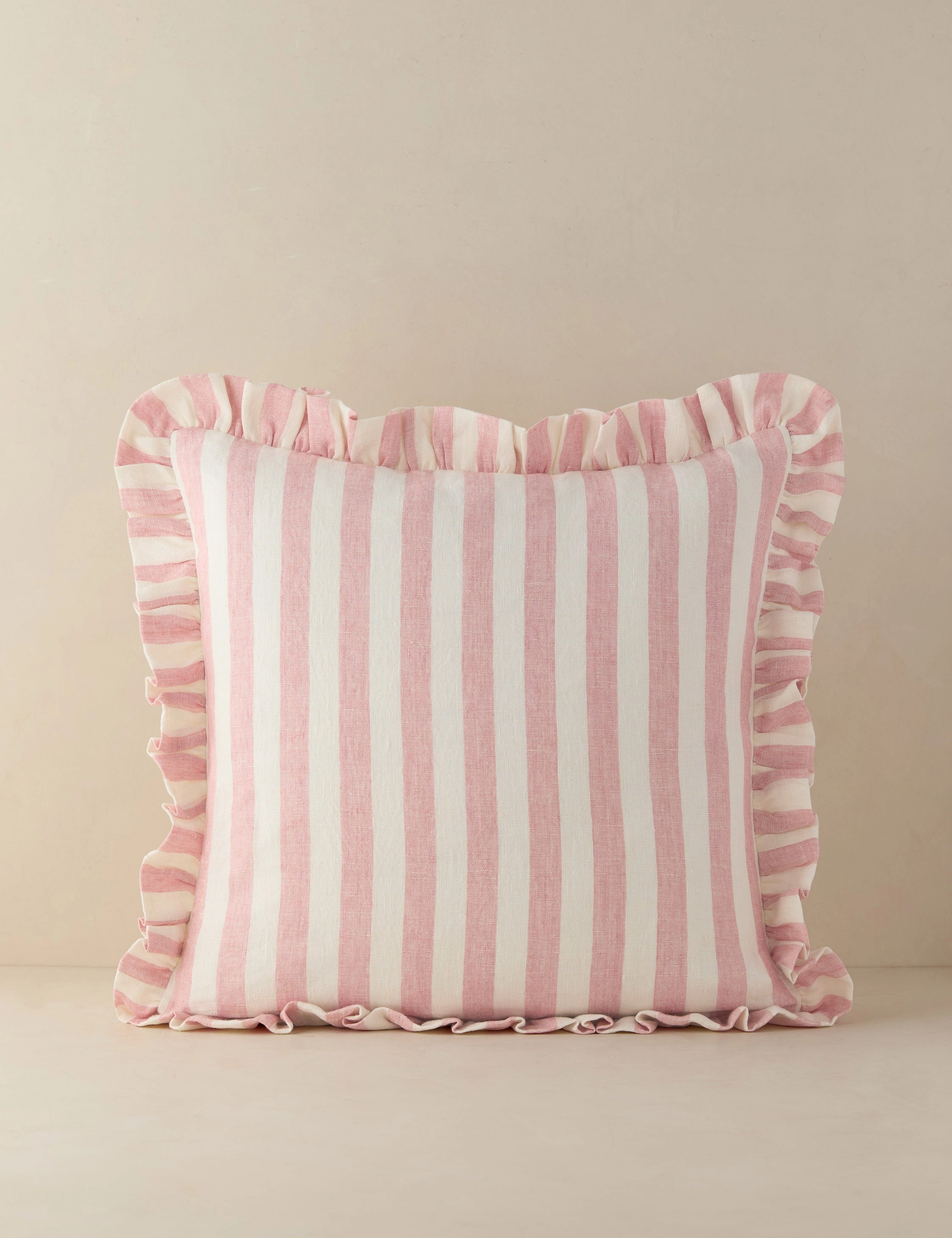 Amaroso Linen Ruffle Pillow