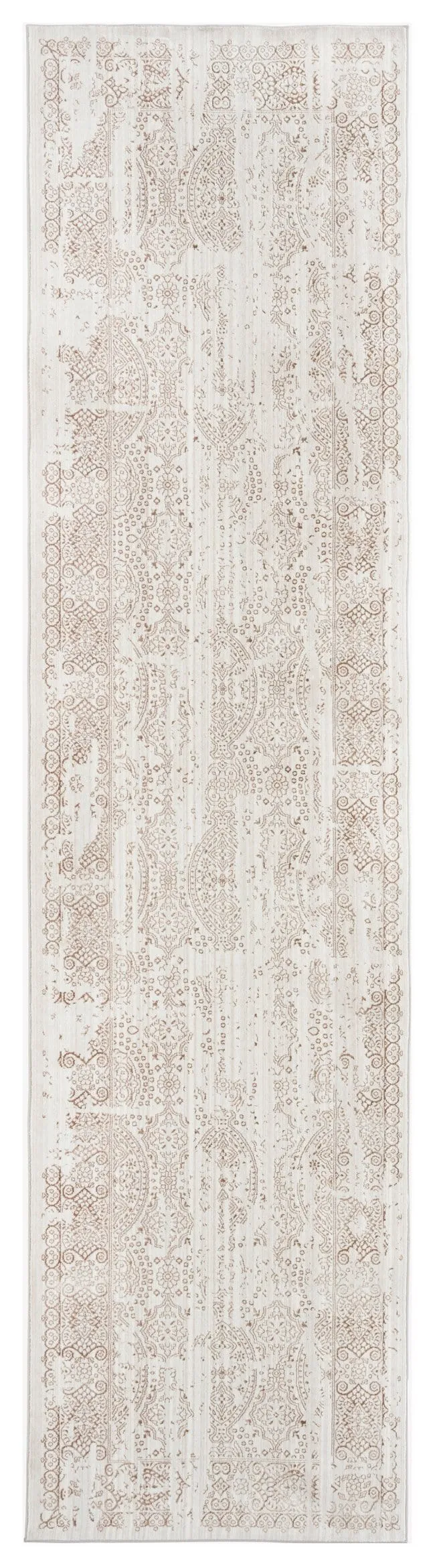 Amelia Cream Brown and Silver Traditional Floral Runner Rug *NO RETURNS UNLESS FAULTYmodern color block patchwork rug