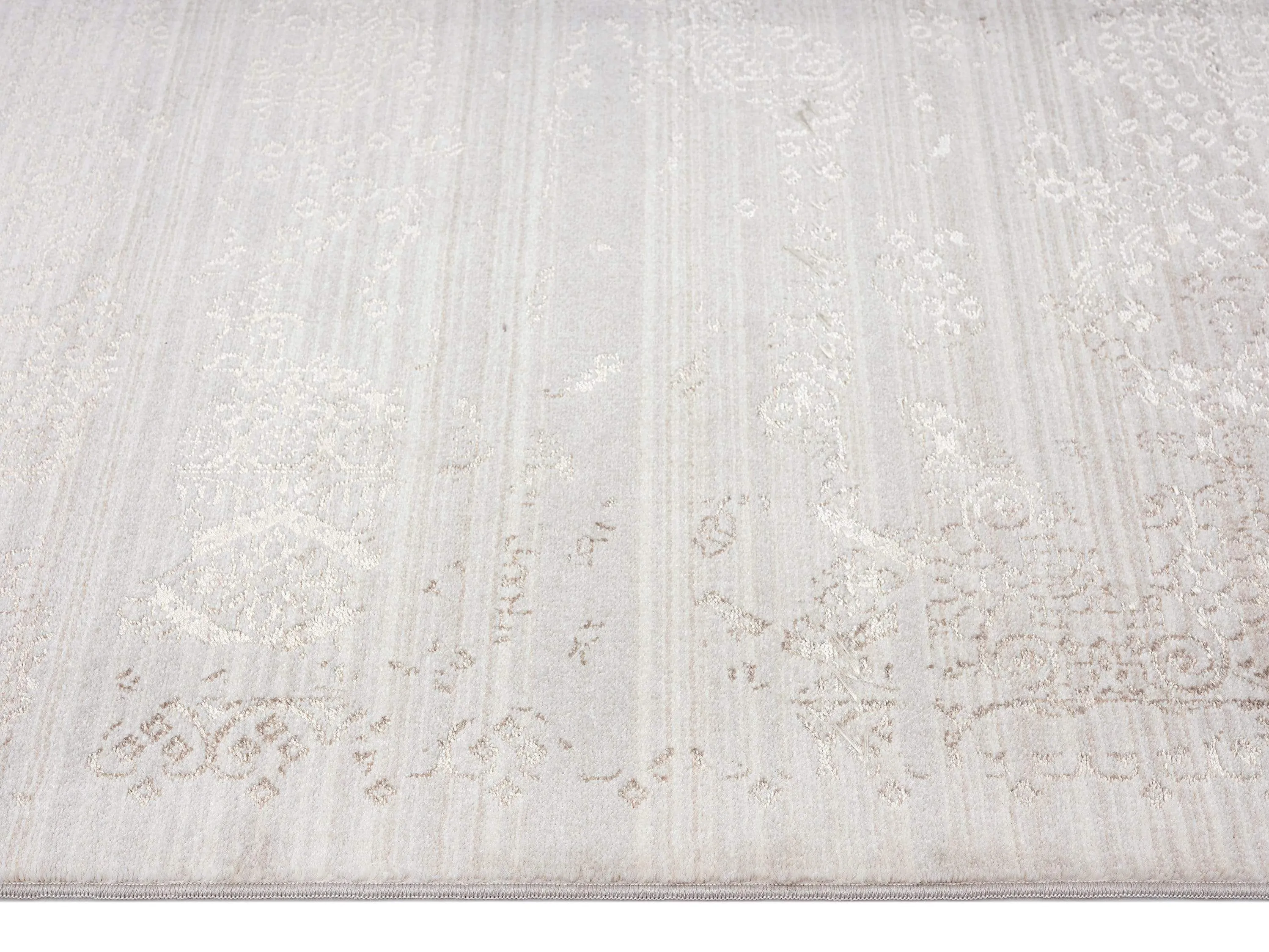 Amelia Cream Brown and Silver Traditional Floral Runner Rug *NO RETURNS UNLESS FAULTY