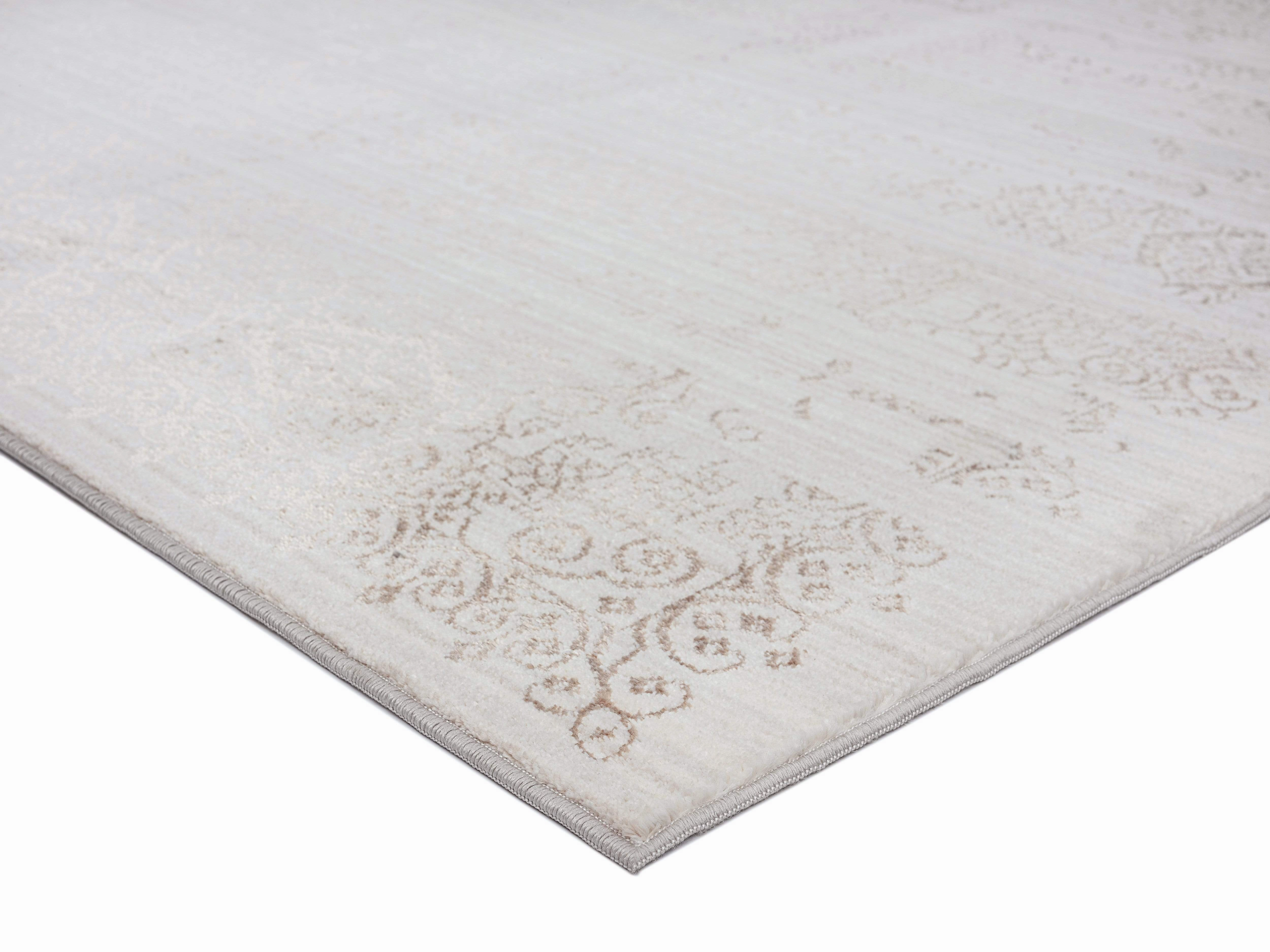 Amelia Cream Ivory and Brown Traditional Floral Rug *NO RETURNS UNLESS FAULTY