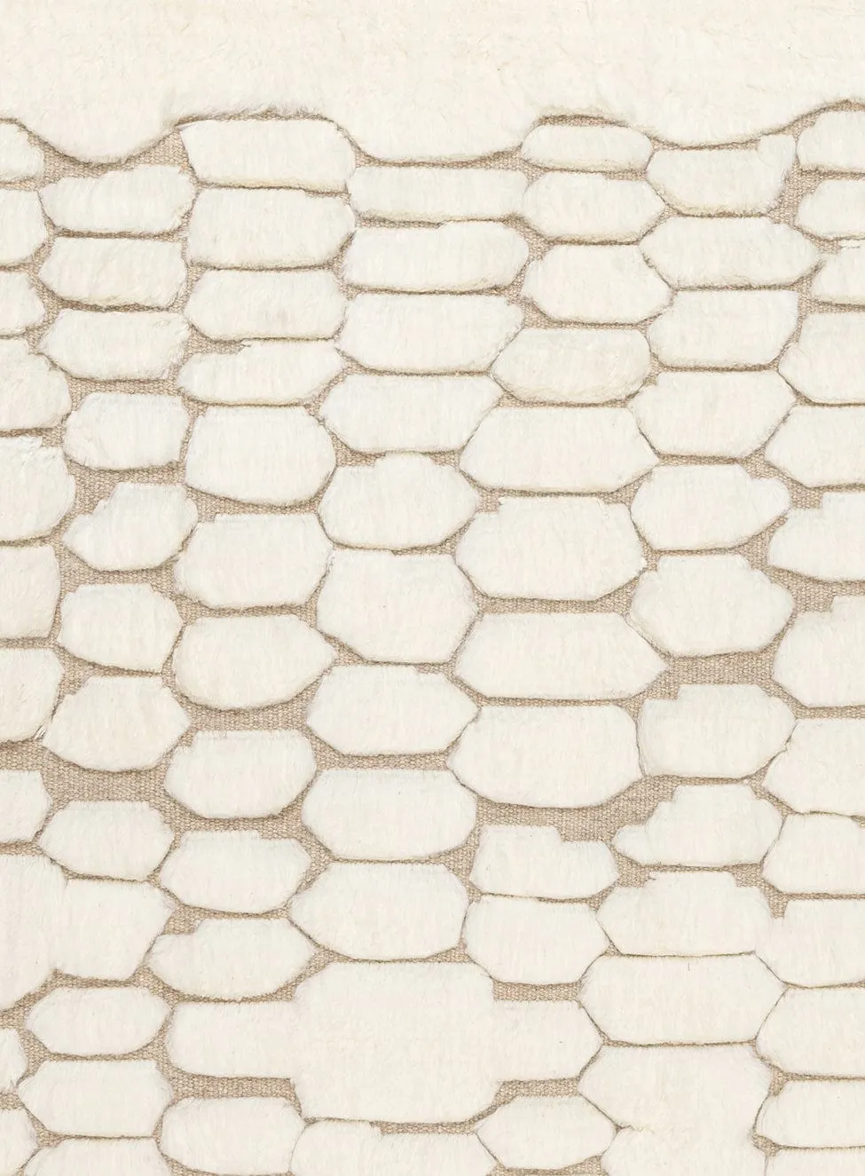 Aminata Ivory Abstract Textured Wool Rug *NO RETURNS UNLESS FAULTY