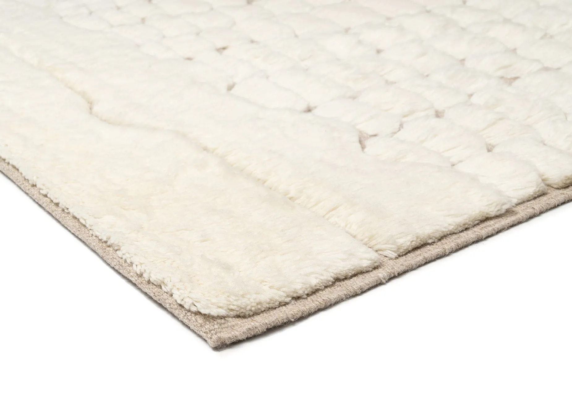 Aminata Ivory Abstract Textured Wool Rug *NO RETURNS UNLESS FAULTY
