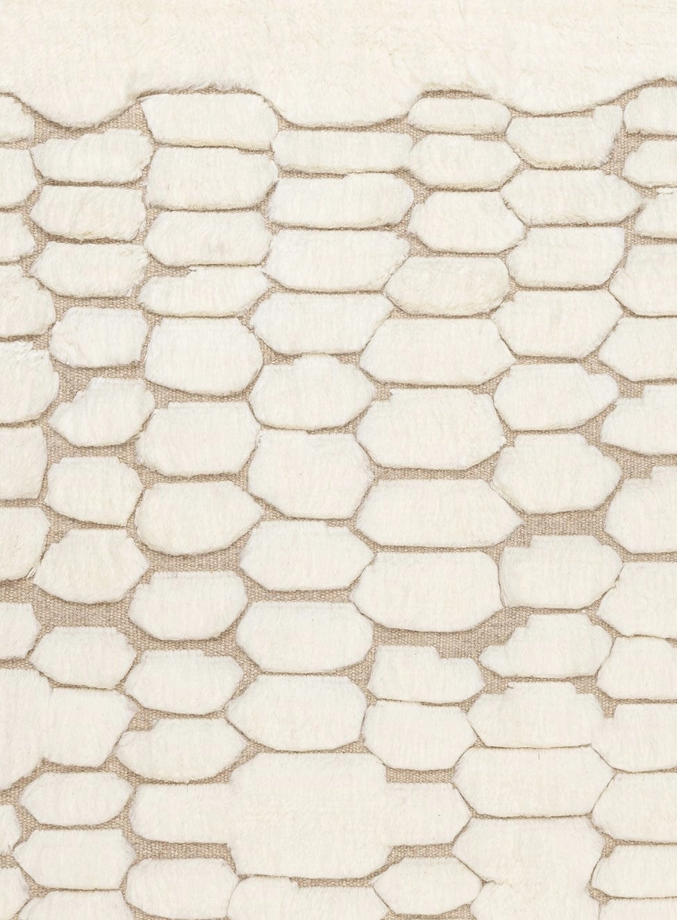 Aminata Ivory Abstract Textured Wool Rug *NO RETURNS UNLESS FAULTY