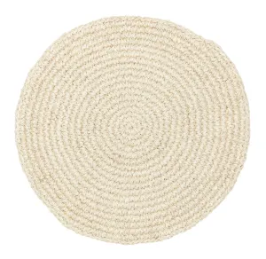 Amparo Bleached Crochet Round Jute Rugmodern color block patchwork rug