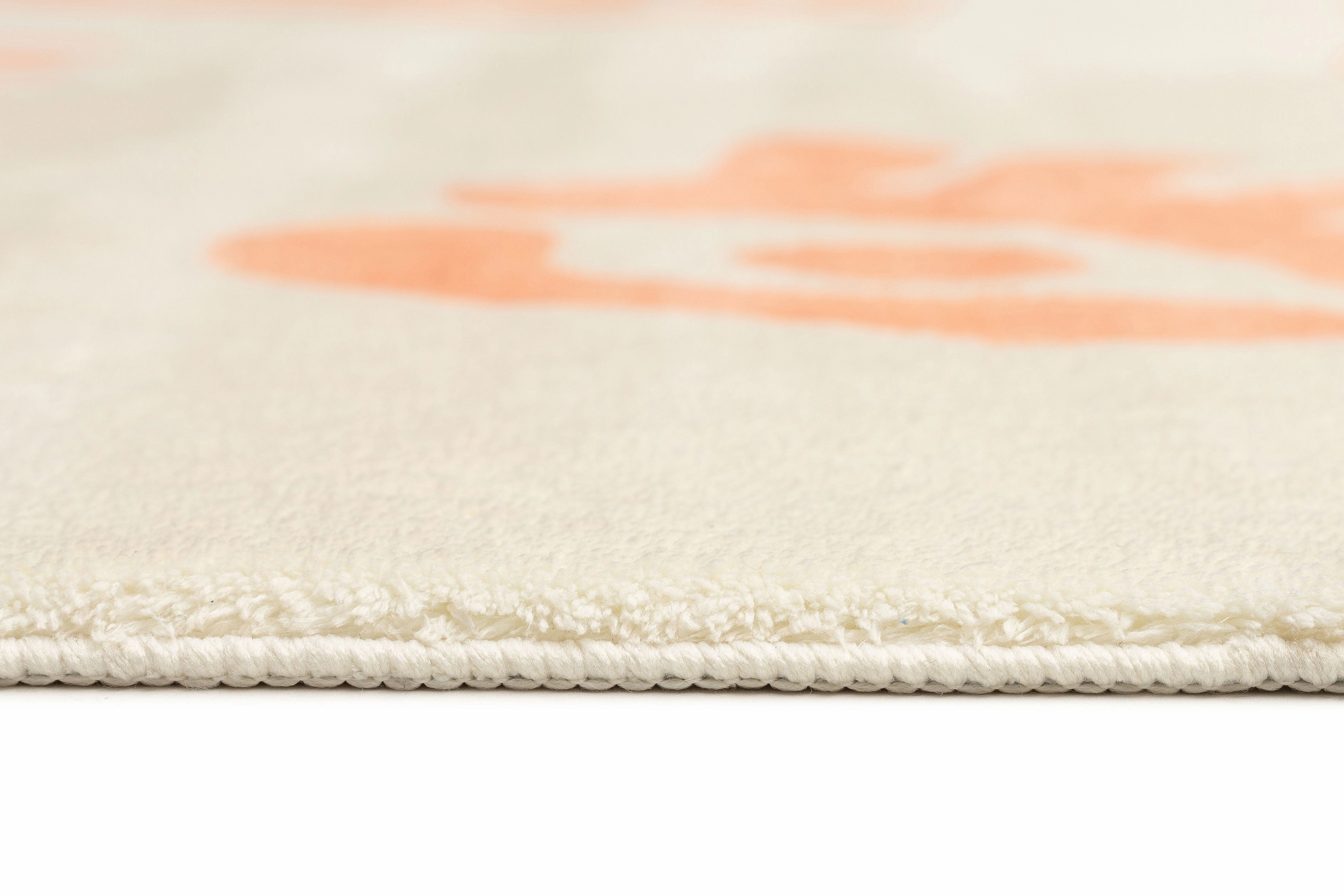 Anadi Peach Abstract Washable Rug