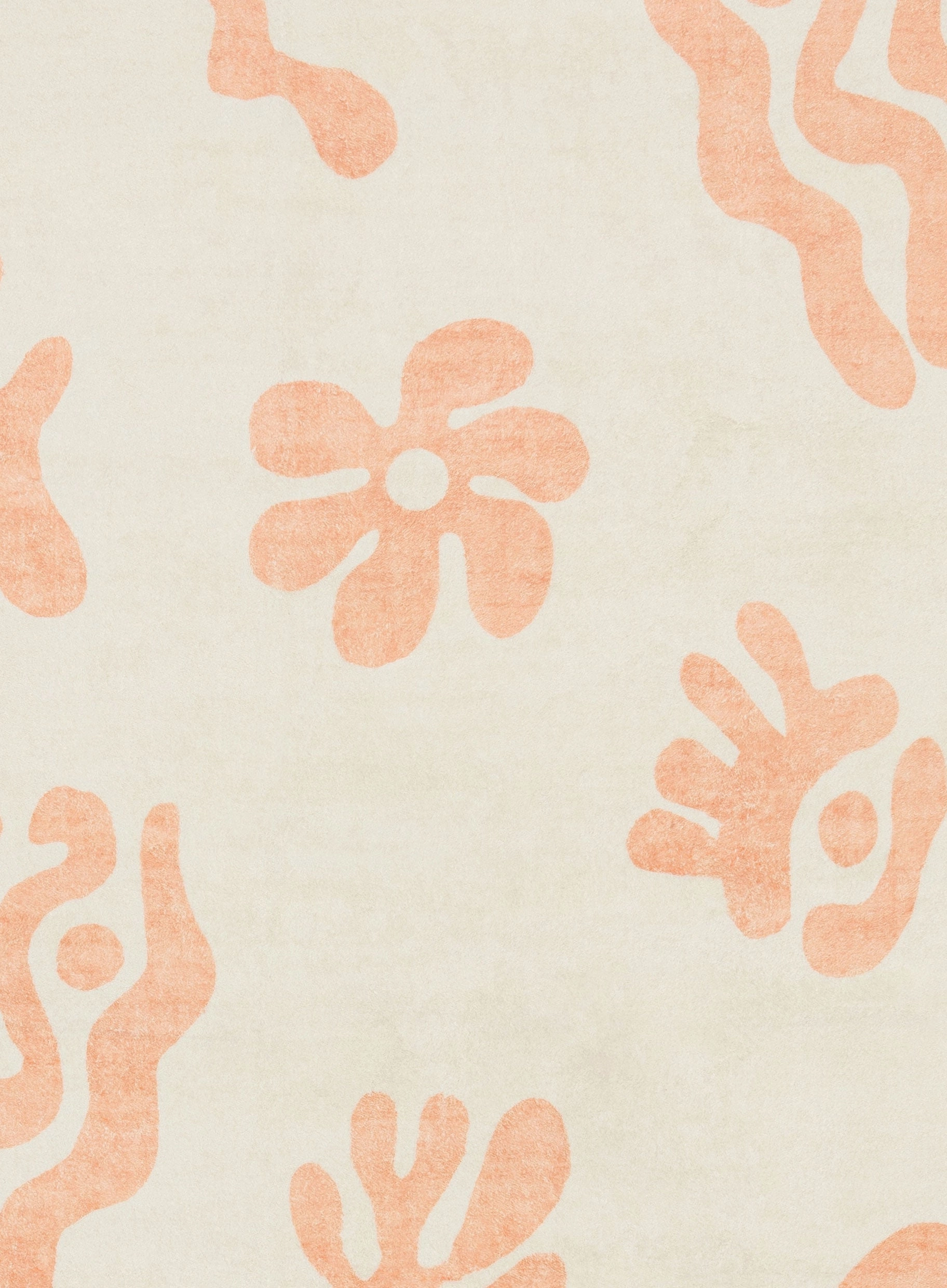 Anadi Peach Abstract Washable Rug