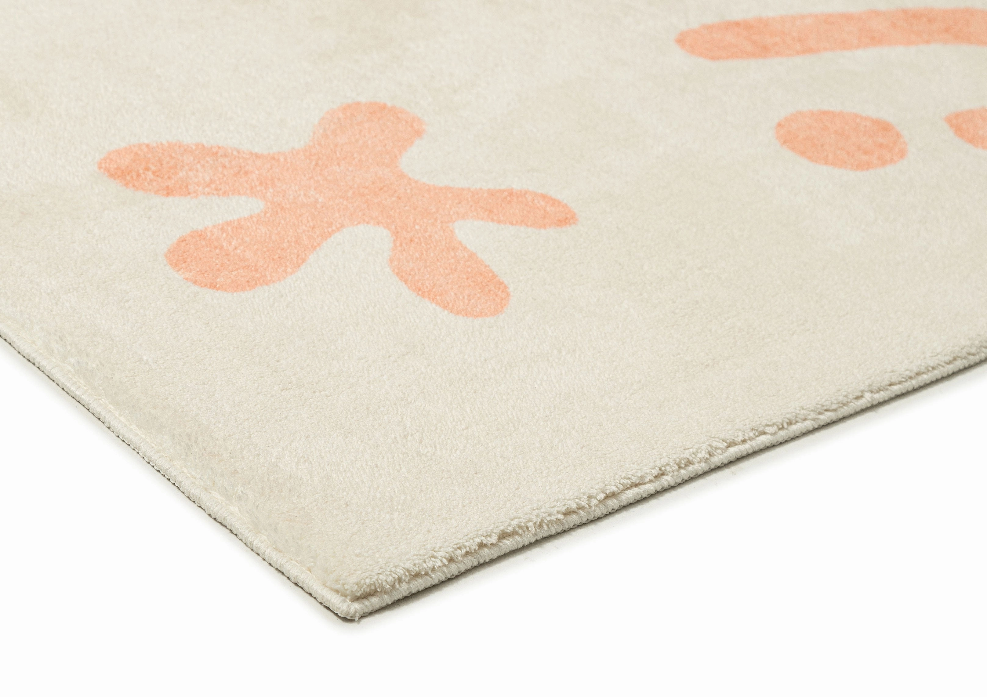 Anadi Peach Abstract Washable Rug