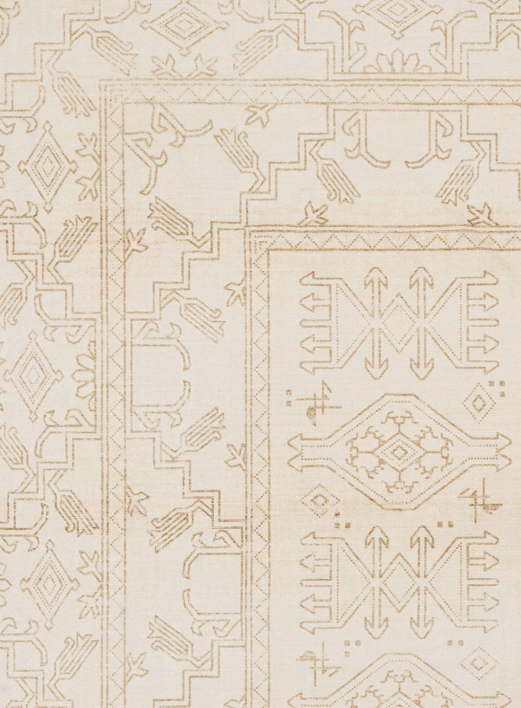Anais Cream Medallion Washable Rug