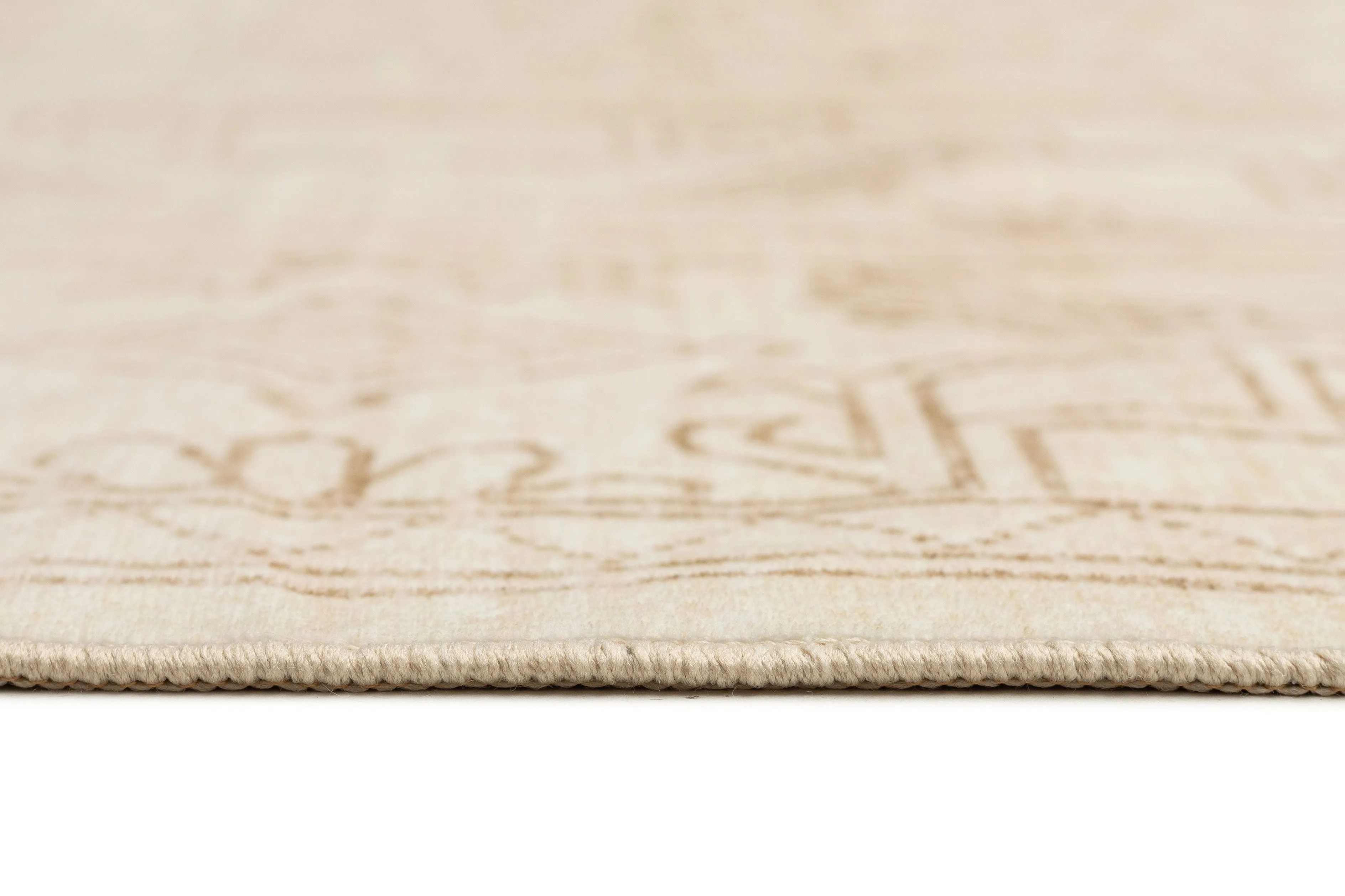 Anais Cream Medallion Washable Rug