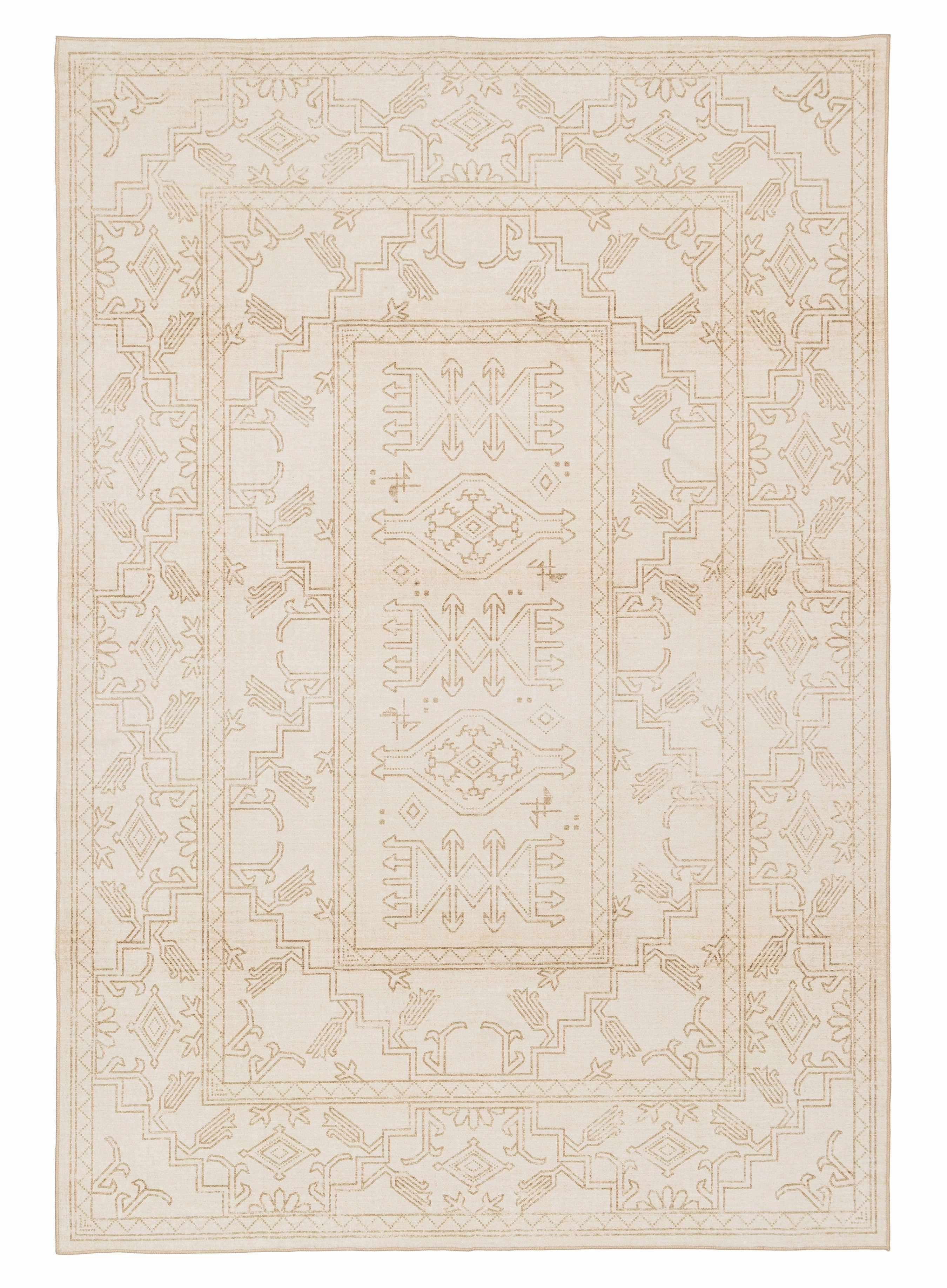 Anais Cream Medallion Washable Rugmodern color block patchwork rug