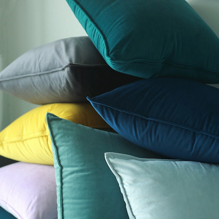 Anais Velvet Plain Throw Cushions