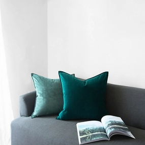 Anais Velvet Plain Throw Cushionshome decoration ,modern home decor 