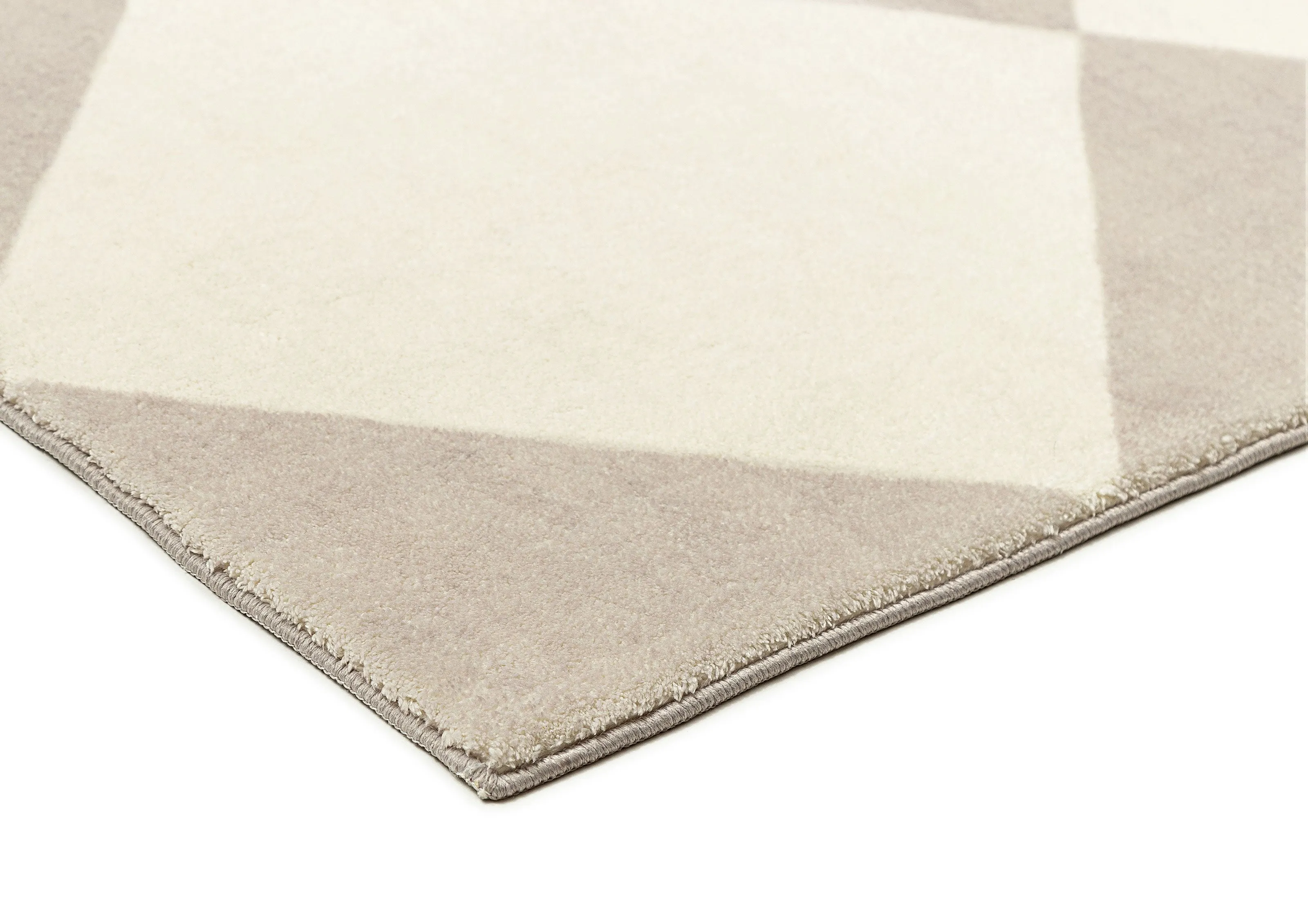 Anastasia Grey Cream Checkered Washable Rug *NO RETURNS UNLESS FAULTY