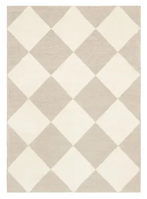 Anastasia Grey Cream Checkered Washable Rug *NO RETURNS UNLESS FAULTYmodern color block patchwork rug
