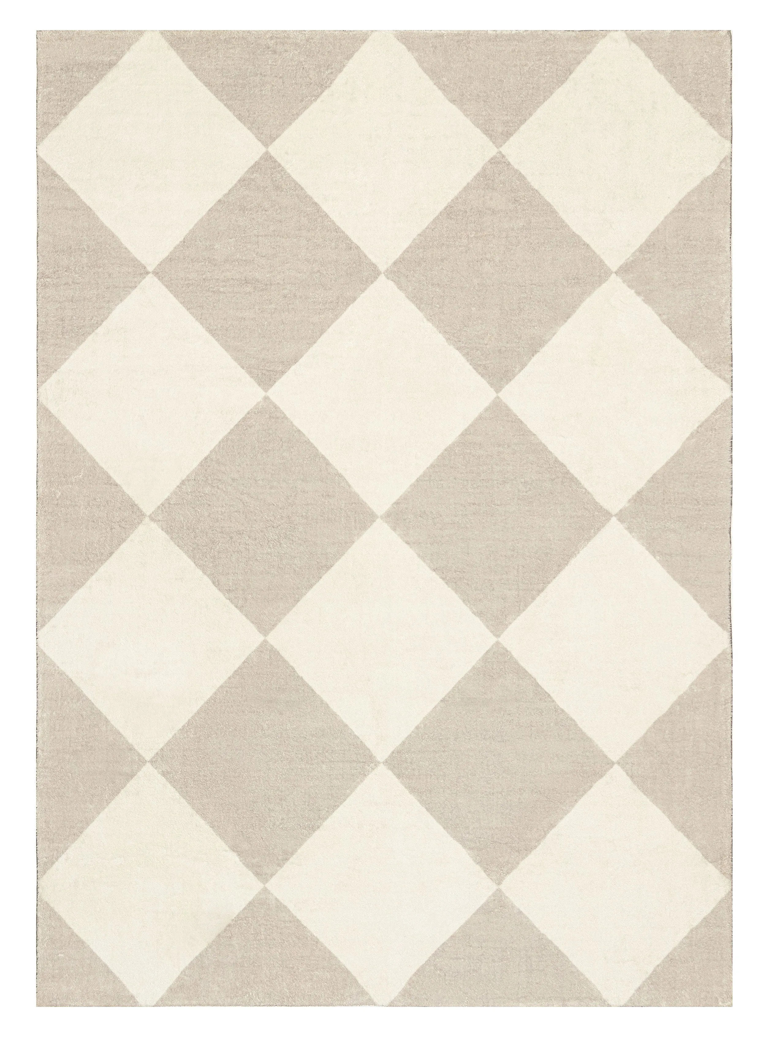 Anastasia Grey Cream Checkered Washable Rug *NO RETURNS UNLESS FAULTYmodern color block patchwork rug