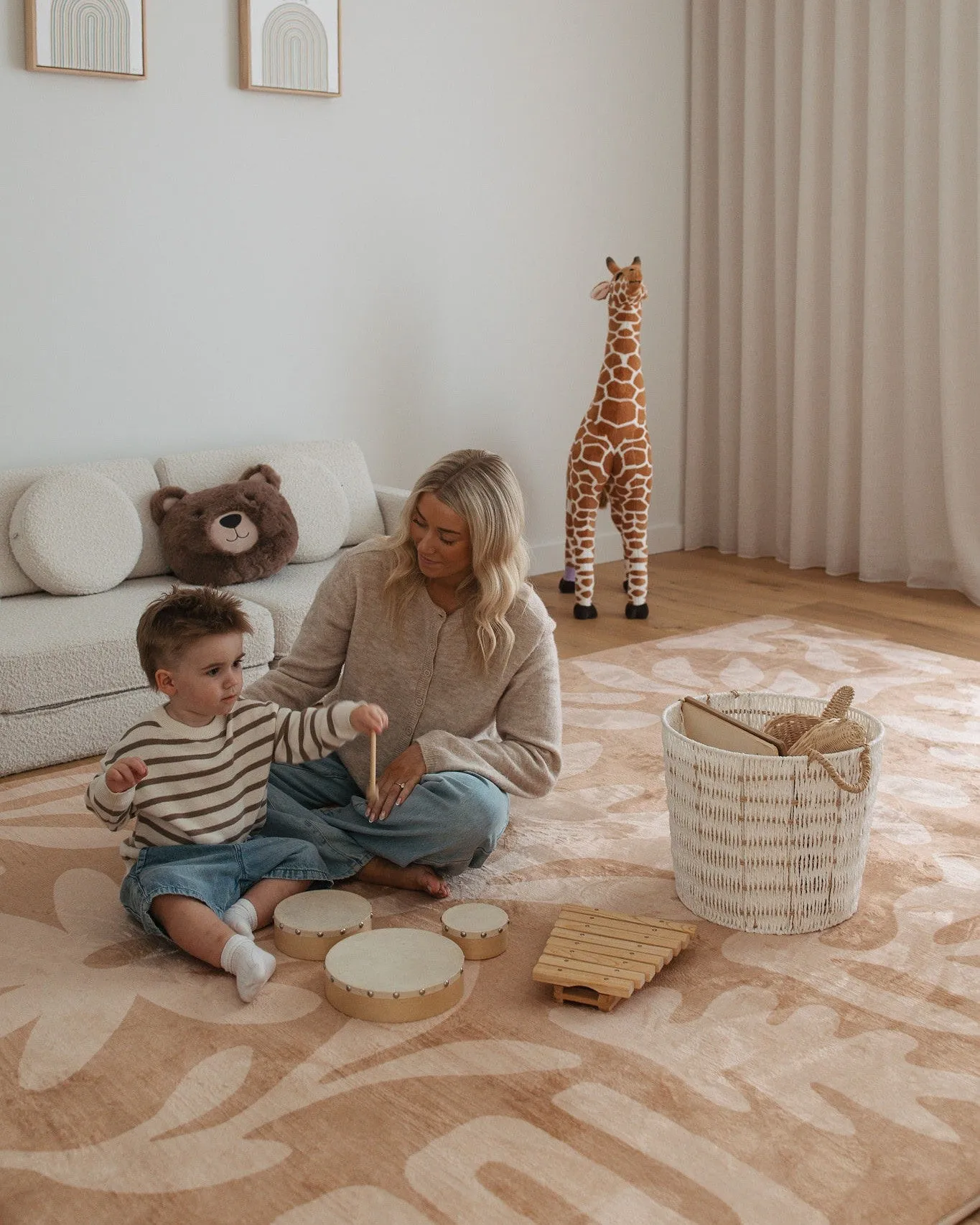 Anca Peach Shapes Rollie Pollie Playmat