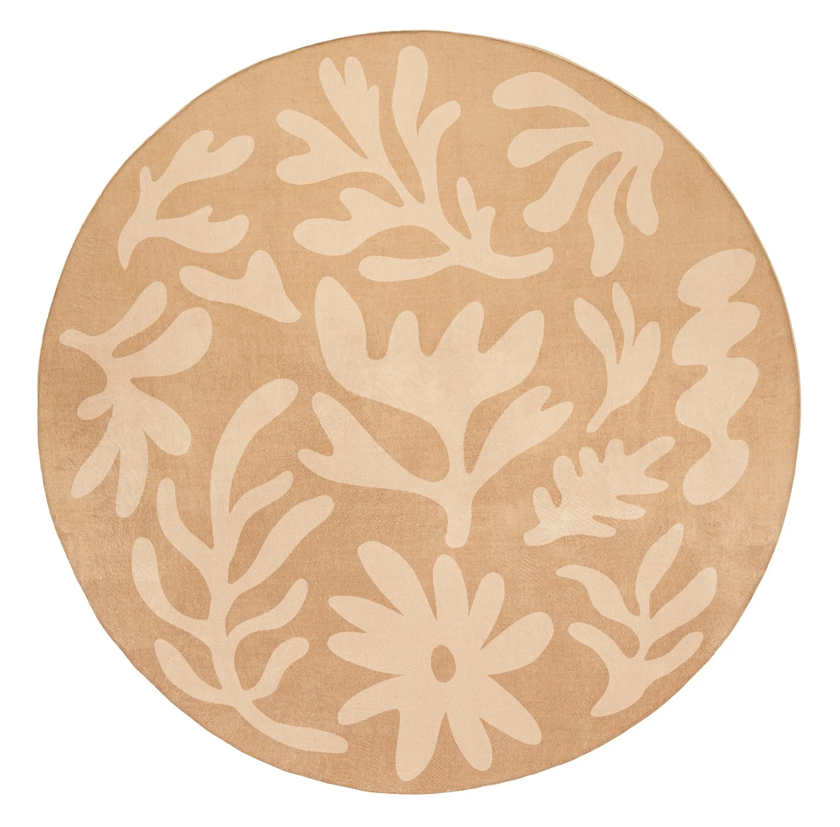 Anca Peach Shapes Rollie Pollie Round Playmatmodern color block patchwork rug