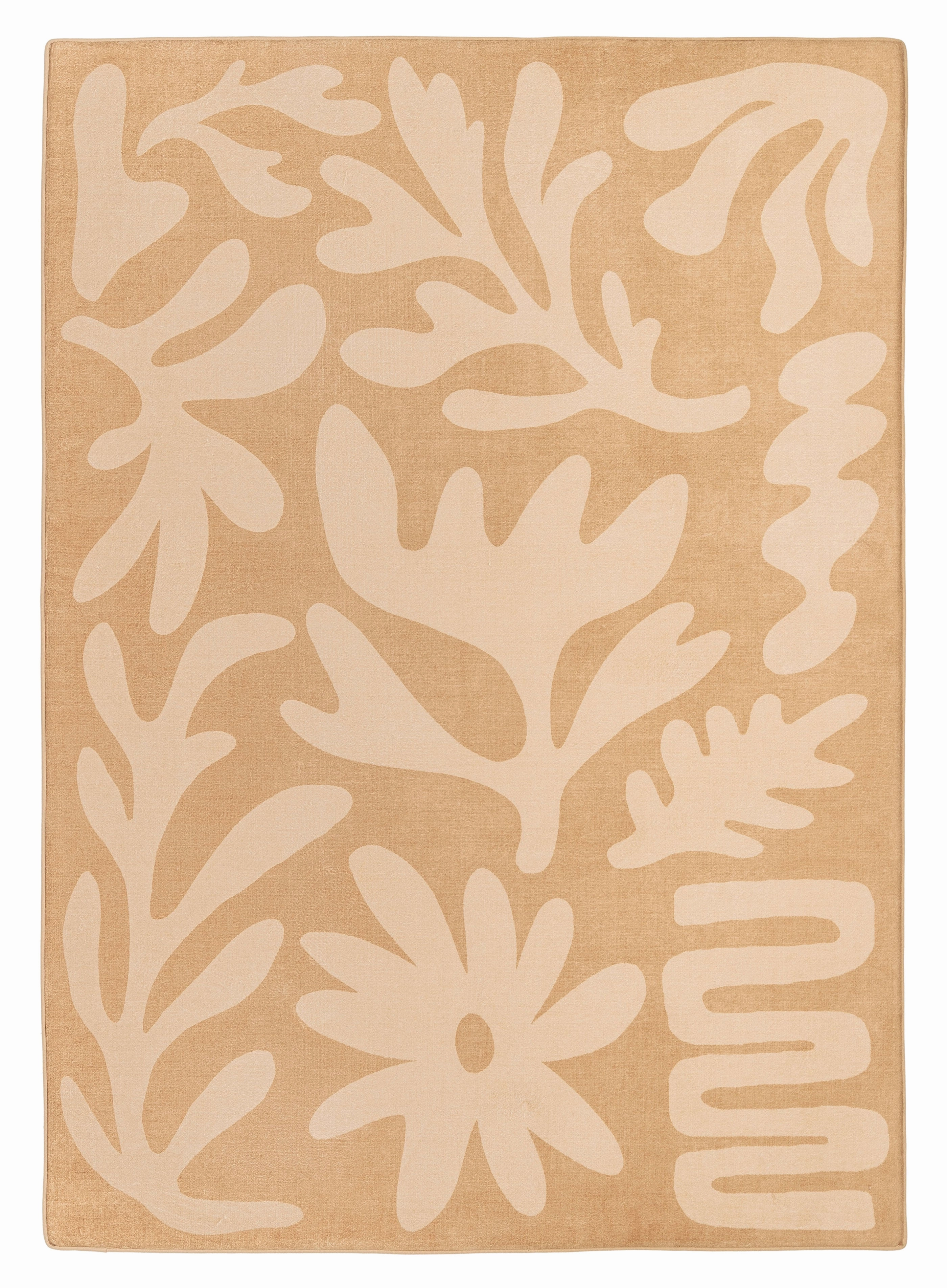 Anca Peach Shapes Rollie Pollie Playmatmodern color block patchwork rug