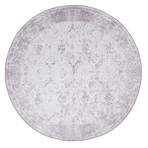 Andi Grey Plush Rollie Pollie Round Playmatmodern color block patchwork rug
