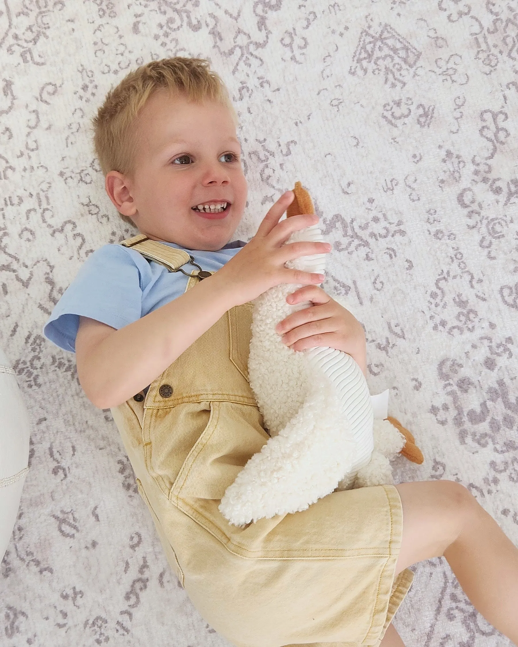 Andi Grey Plush Rollie Pollie Round Playmat