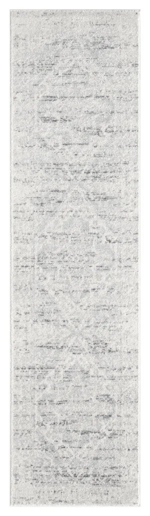 Andra Grey and Ivory Traditional Distressed Runner Rugmodern color block patchwork rug