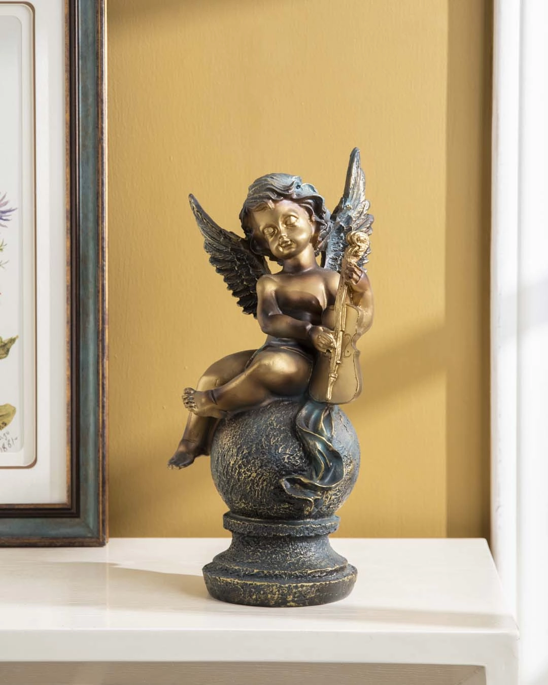 Angel Cherub Playing Mandolin