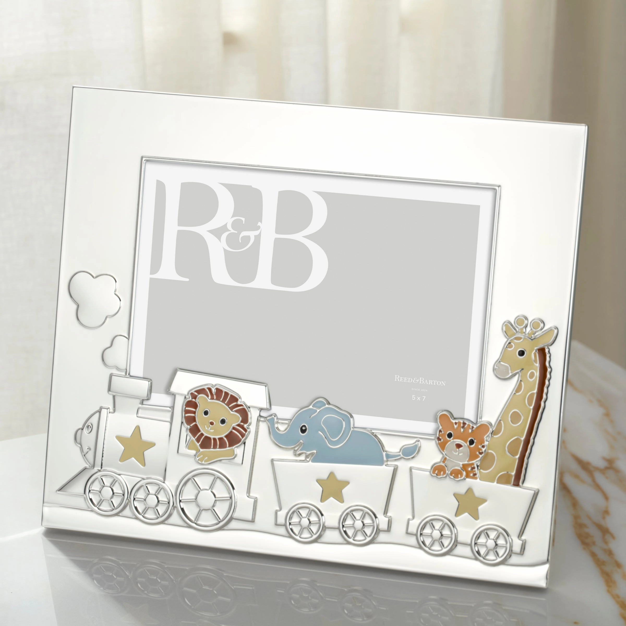 Animal Train Silverplate 5" X 7" Frame