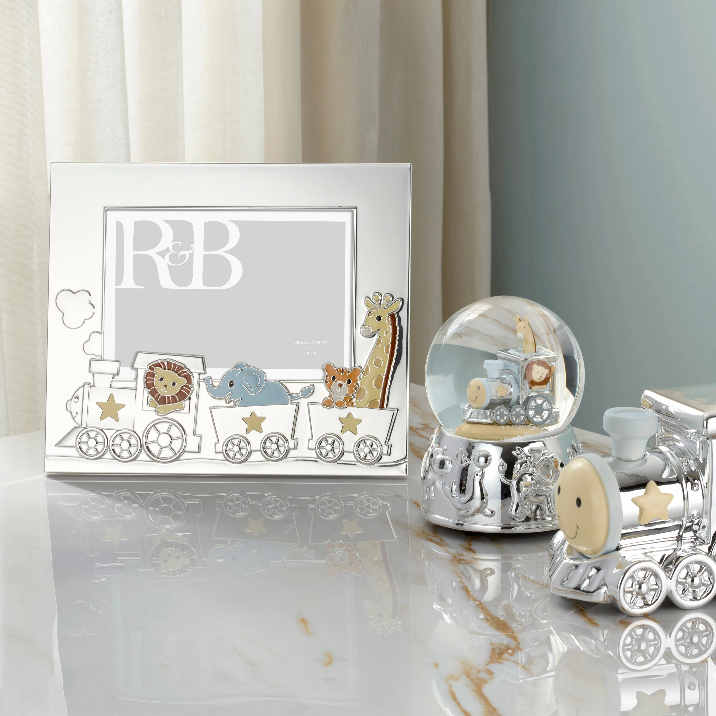 Animal Train Silverplate 5" X 7" Frame