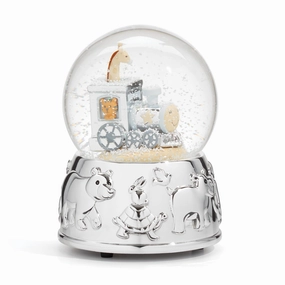 Animal Train Silverplate Snowglobehome decor ,wall decor 
