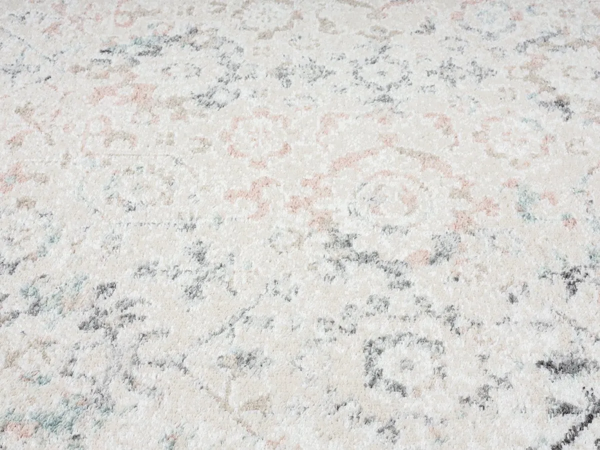 Anine Cream And Grey Multi-Colour Traditional Floral Rug