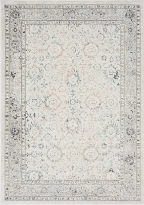 Anine Cream And Grey Multi-Colour Traditional Floral Rugmodern color block patchwork rug