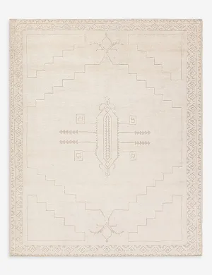 Ansa Hand-Knotted Wool-Blend Moroccan-Style Rugmodern color block patchwork rug