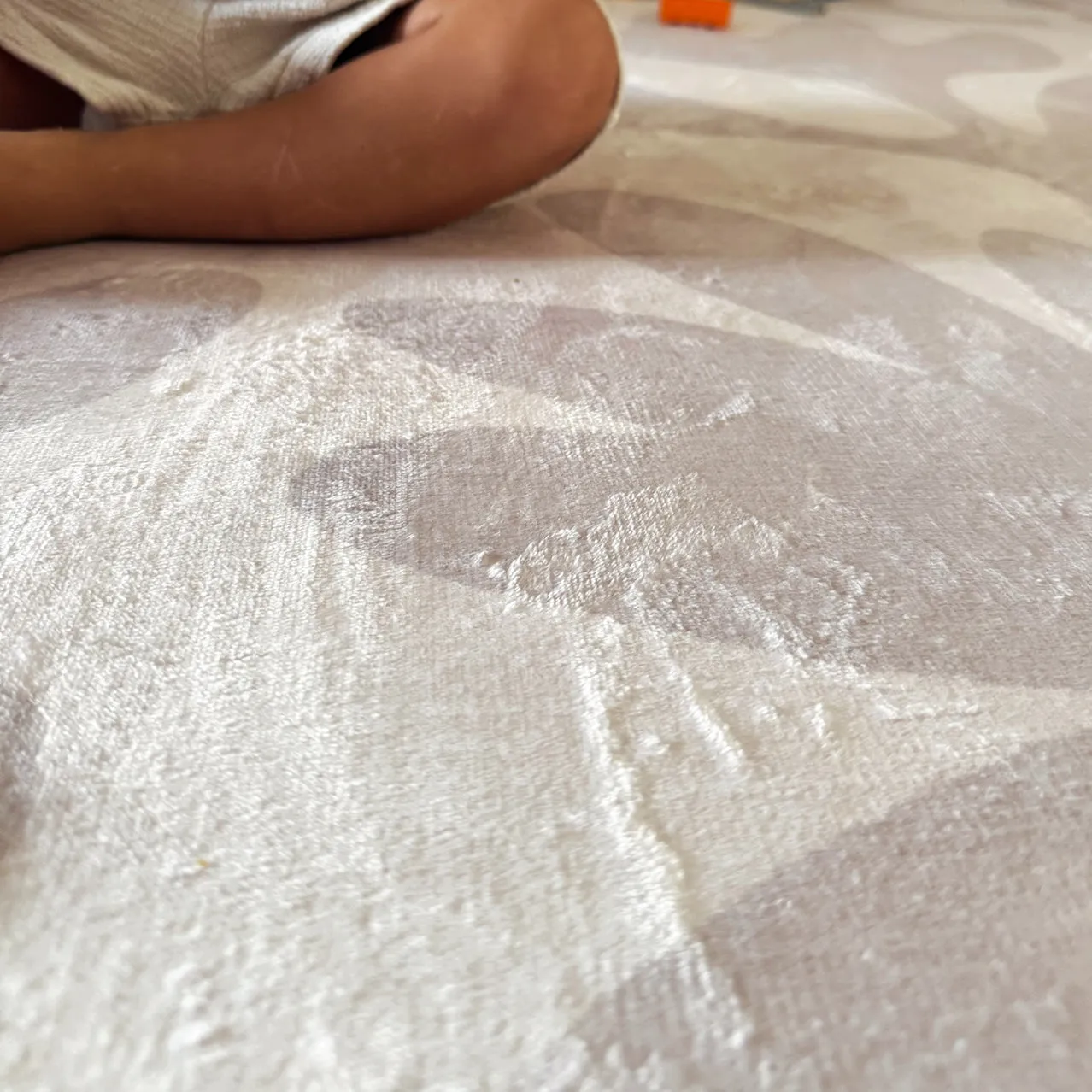 Antem Cream Beige Shapes Rollie Pollie Round Playmat