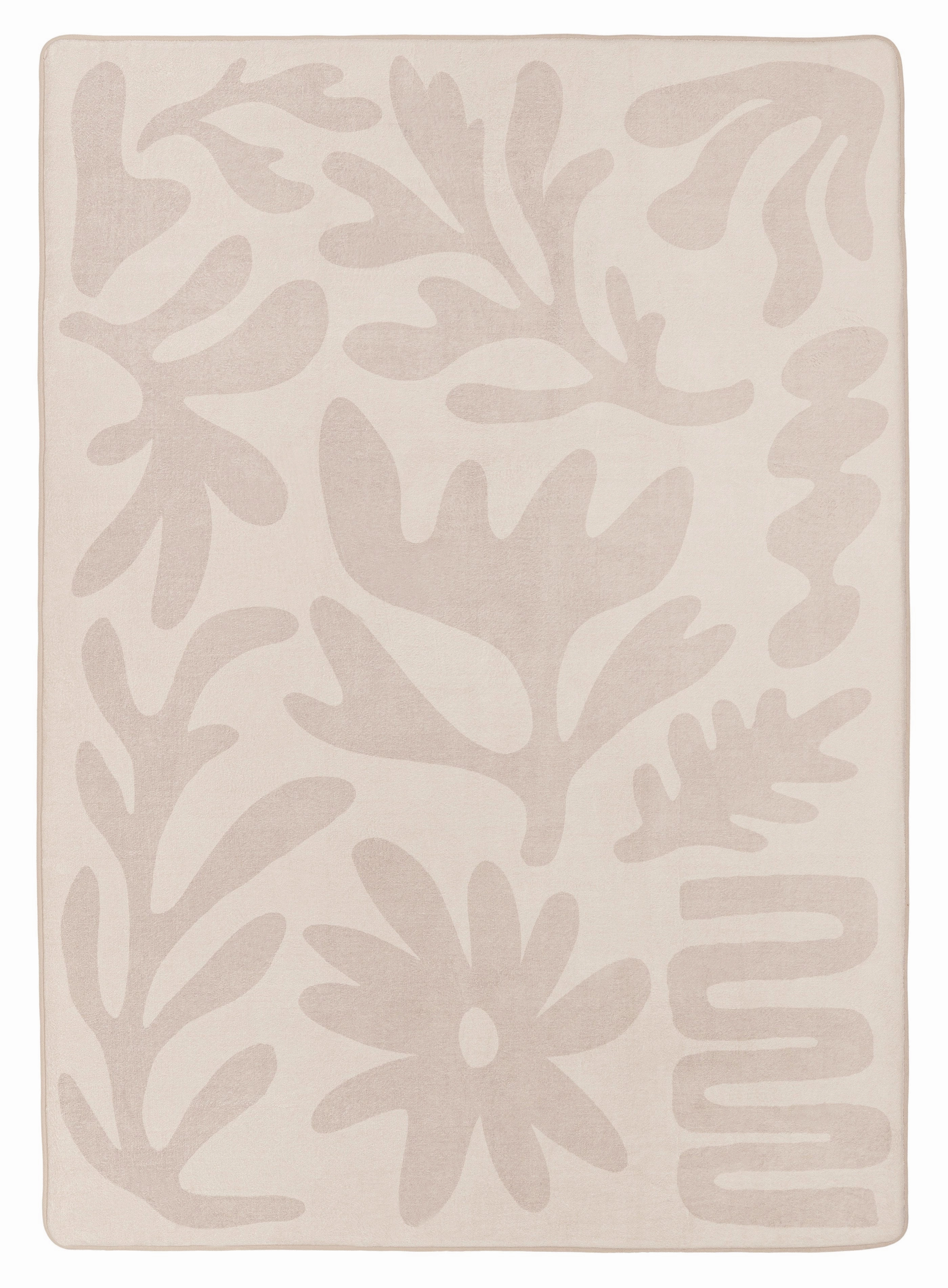 Antem Cream Beige Shapes Rollie Pollie Playmatmodern color block patchwork rug