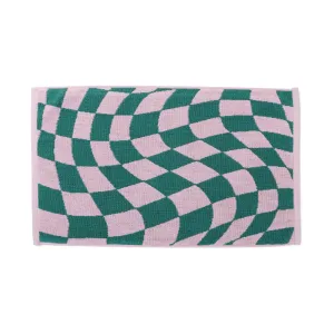 Antibacterial And Deodorizing Towel Mat Checkered Pinkpadded toilet seat cover ,memory foam toilet seat cushion 