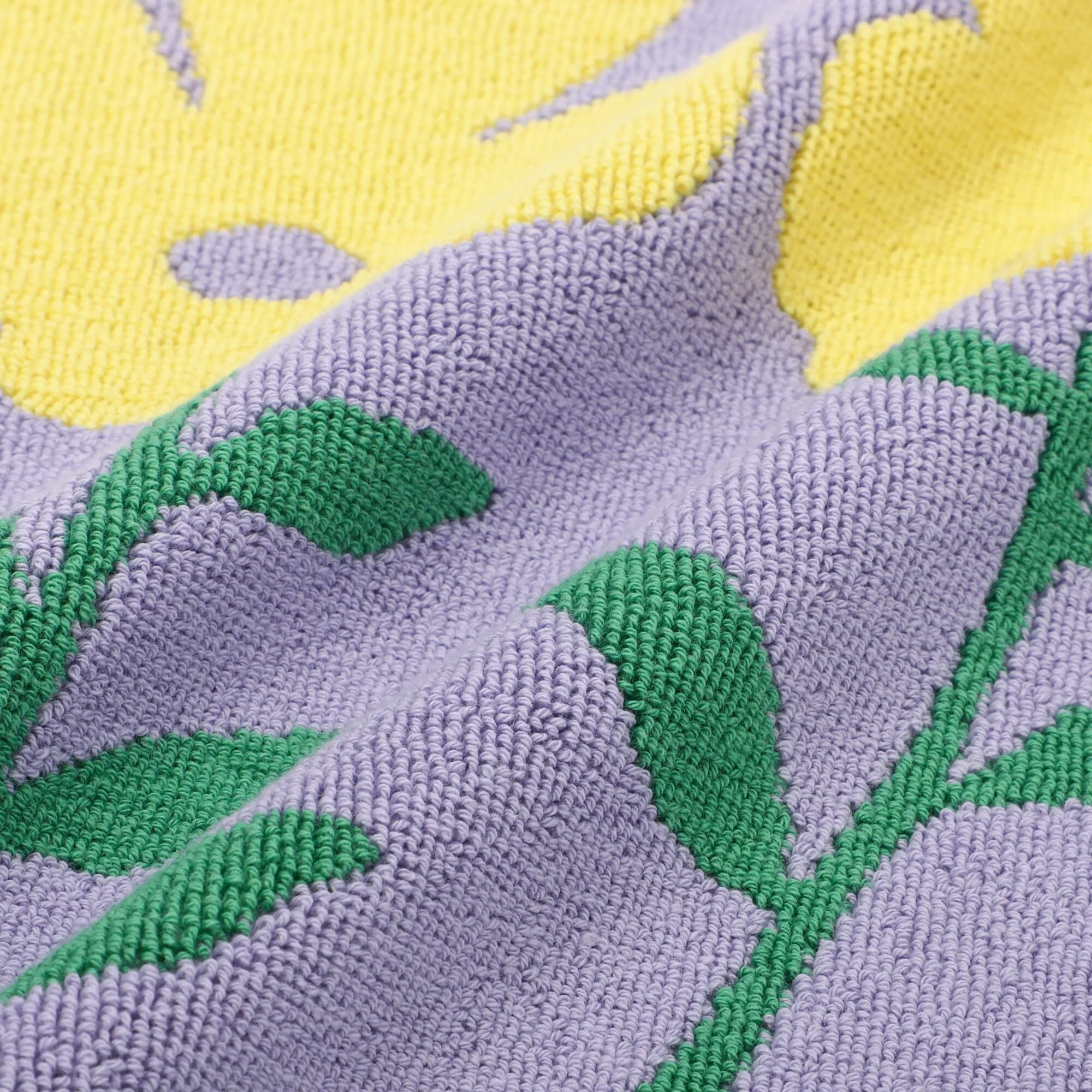 Antibacterial And Deodorizing Towel Mat Flower Purple