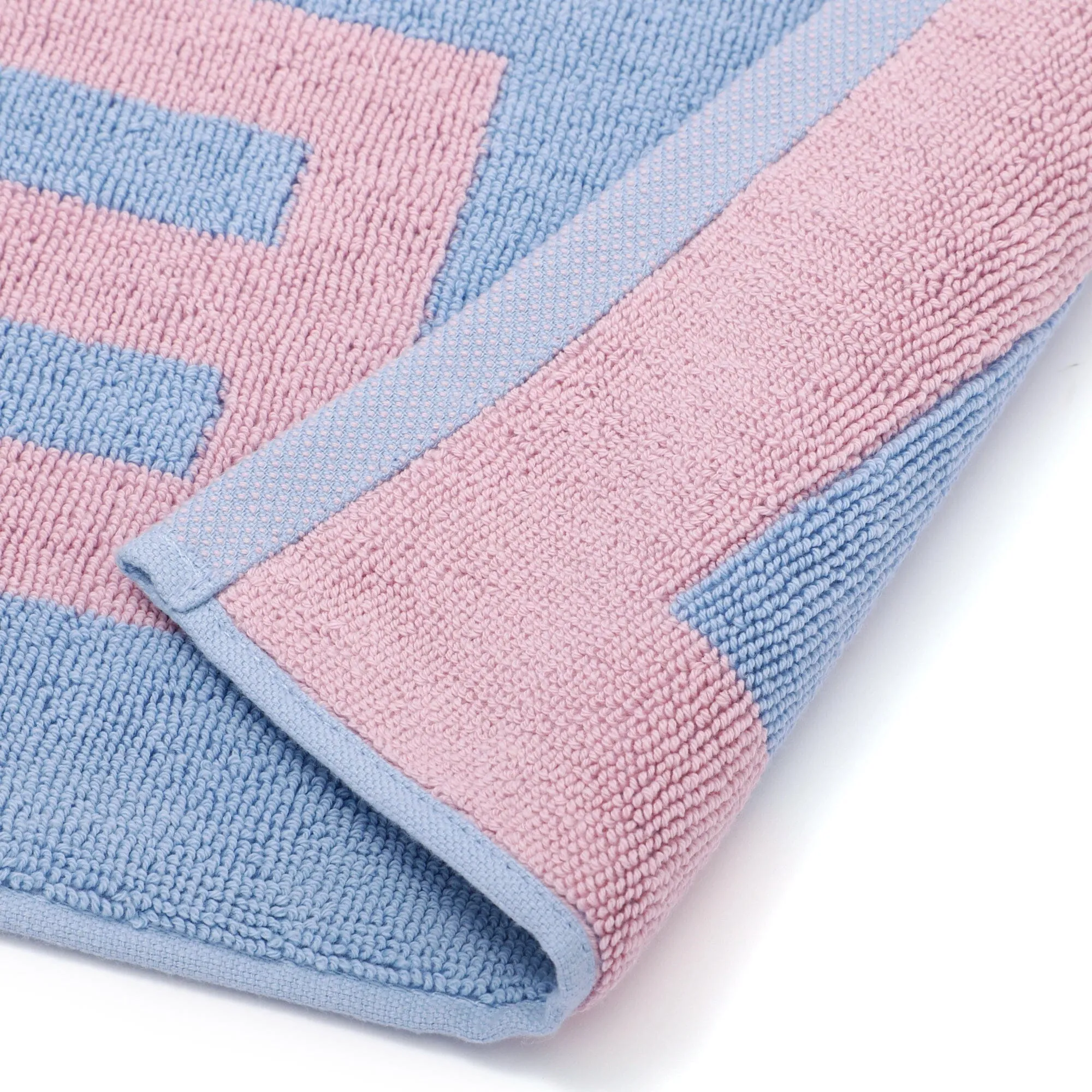 Antibacterial And Deodorizing Towel Mat Typo Light Blue