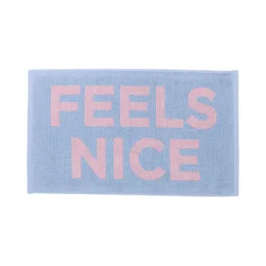 Antibacterial And Deodorizing Towel Mat Typo Light Bluepadded toilet seat cover ,memory foam toilet seat cushion 