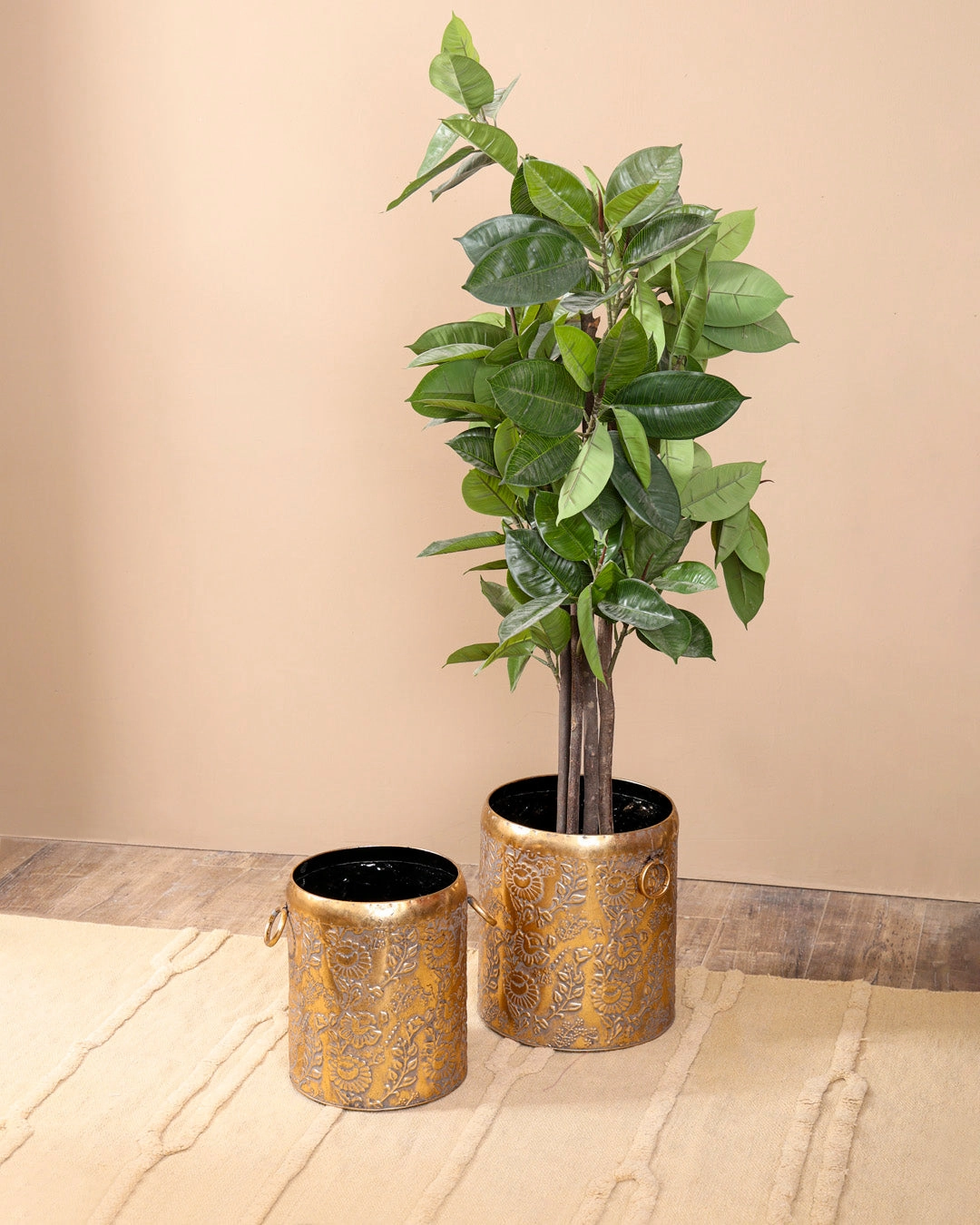 Antique Floral Barrel Planter - Smallhome decor ,wall decor 
