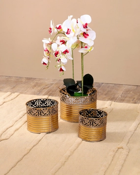 Antique Floral Rim Planter - Set Of 3home decor ,wall decor 