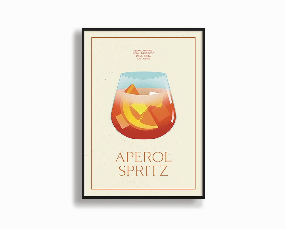 Aperol Spritzmodern abstract painting decor