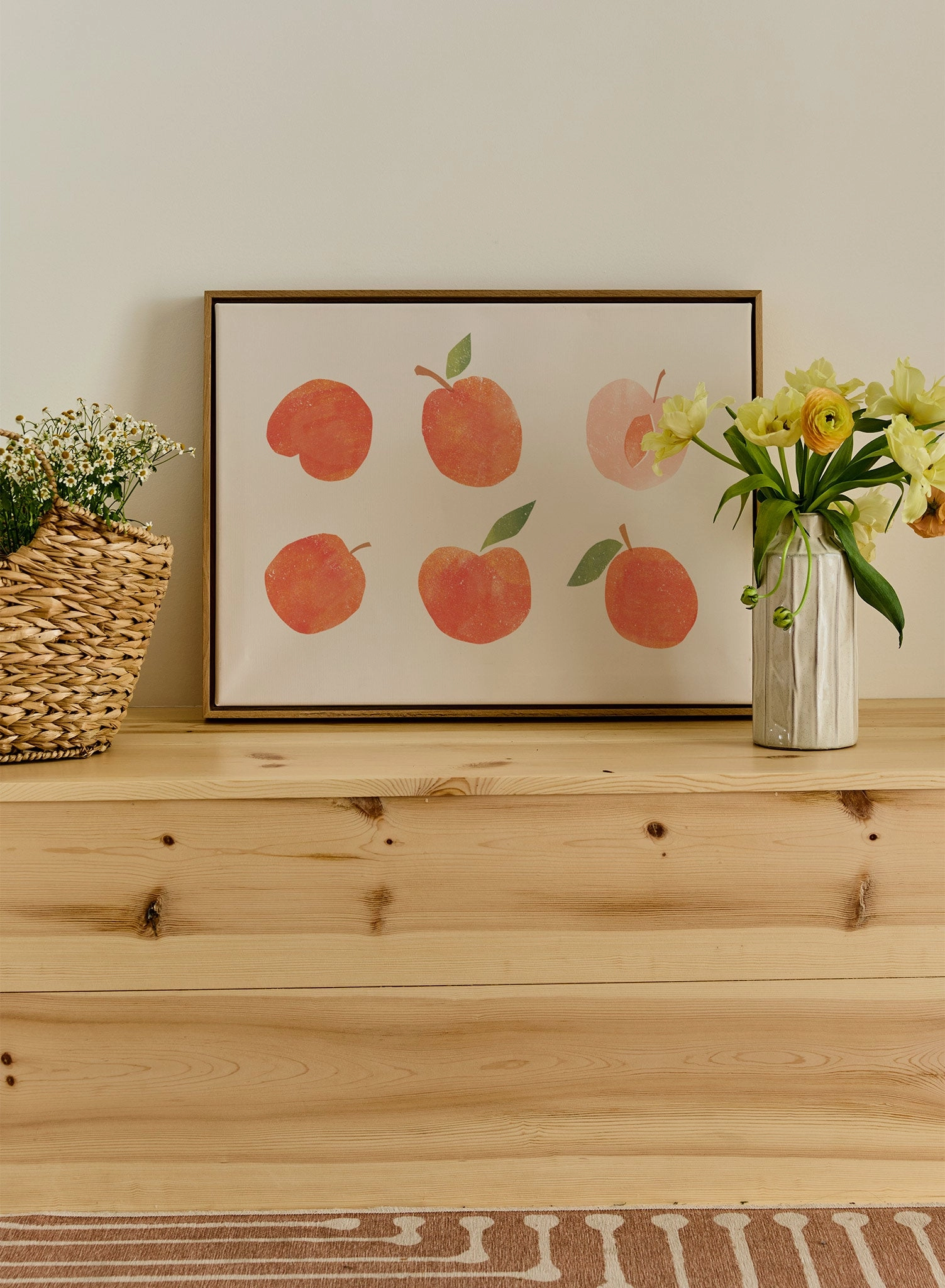 Apricot Paper Collage, Canvas