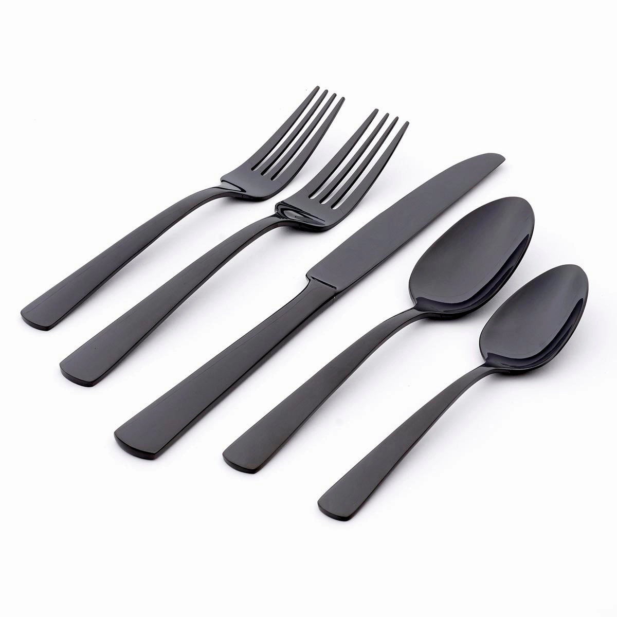 Aptitude Midnight Mirror 23 Piece Flatware Seteco-friendly bamboo fiber tableware set 