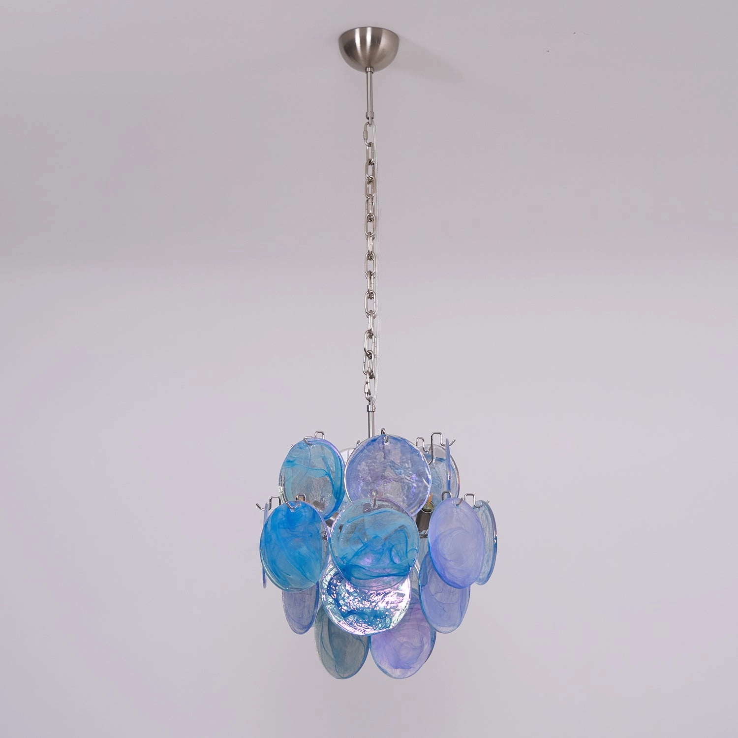 Aqua Blue Glass Murano Chandelier