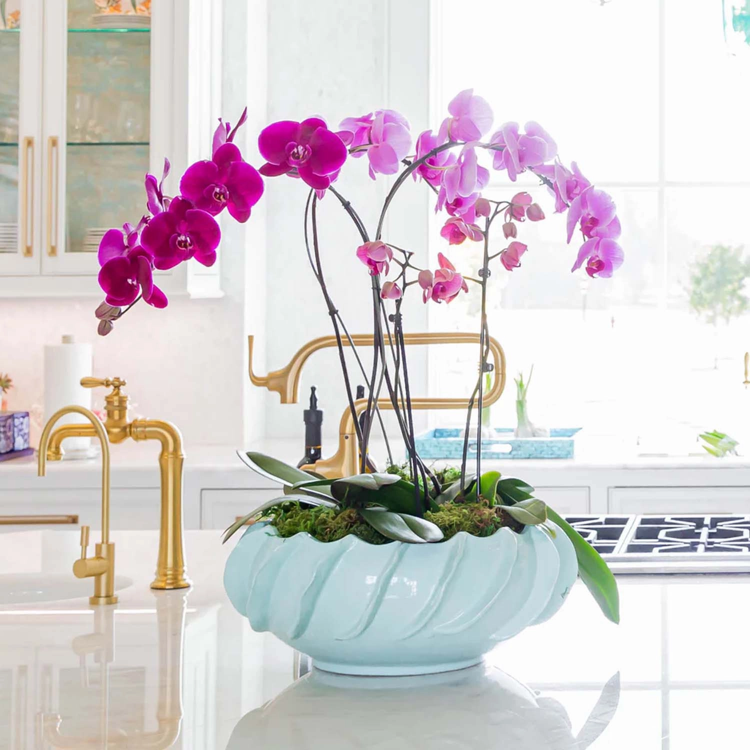 Aqua Noonday Tide Bowl - 17"Dia