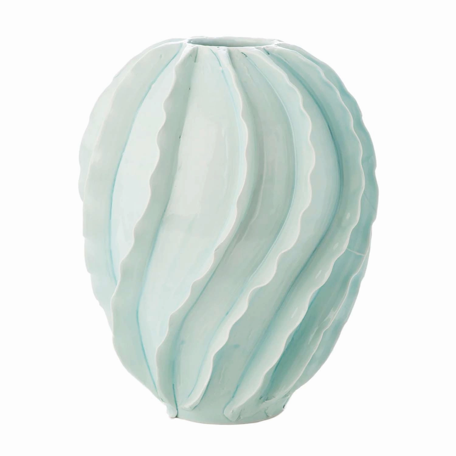 Aqua Noonday Tide Vase - 16" Tallnordic style desktop ornaments